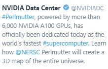 HPC_Guru's tweet photo. @NVIDIADC @rickbmerritt @ShannonMcPhee @AlexShapiroPR ✔ Thank you, whoever made it happen! 

It seems @NVIDIADC deleted the "world's fastest #supercomputer" tweet that I mentioned in my earlier tweet.

See image below, for those who are confused about what I am referring to.

#HPC #AI #Perlmutter #PerlmutterHPC @NERSC https://t.co/UyGxz4jIZV