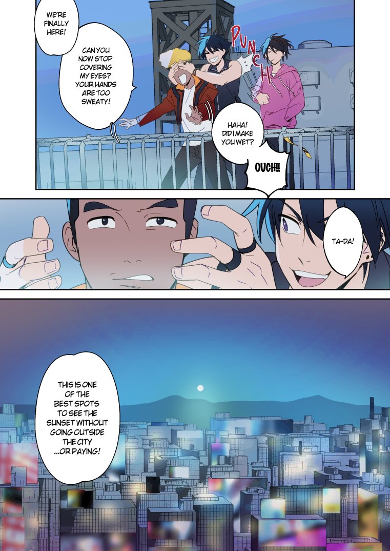also another format I was kinda testing out (hence some panels are halfway drawn/edited) - pretend the city has lots of fancy bright hologram ads 😂