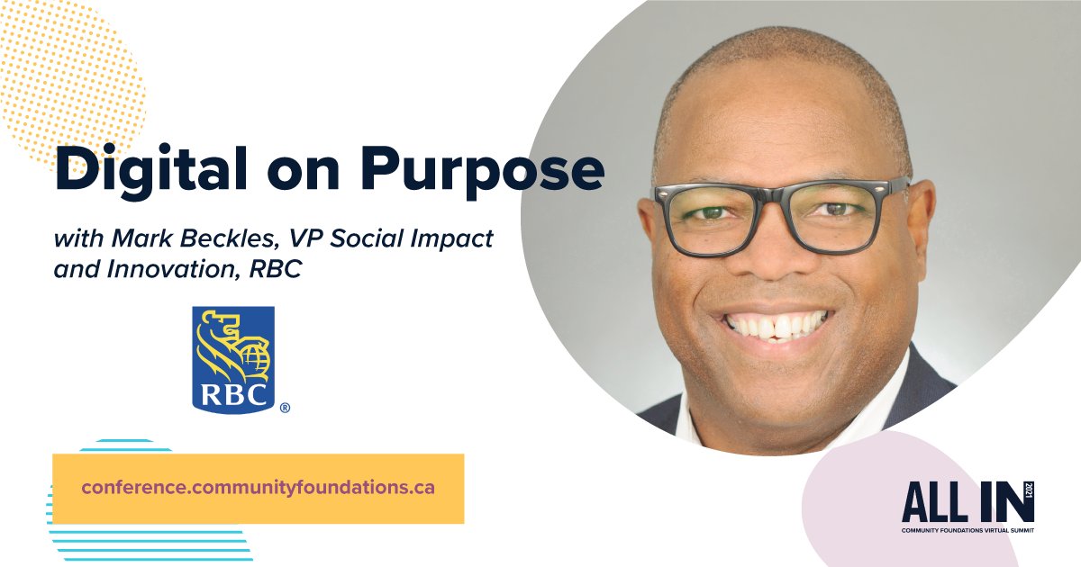 How can digital solutions advance #socialimpact? Join <a href="/Markbeckles/">Mark Beckles</a> from <a href="/rbc/">RBC</a> alongside <a href="/_TrishalaPillai/">Trishala Pillai</a>, <a href="/dwilkin/">Dave Wilkin</a> of <a href="/10kcoffees/">Ten Thousand Coffees</a>, <a href="/M2patter/">Mark Patterson</a>, and also <a href="/GreatDanez/">Dana Stephenson</a> of <a href="/riipen/">Riipen</a> for a panel discussion at #ALLIN2021 Register here: buff.ly/3u7Sa9Q