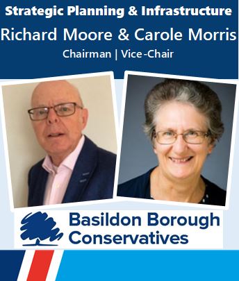 BasildonTories's tweet photo. Cllr Dr Richard Moore (Con, #Burstead) will chair the Strategic Planning &amp; Infrastructure Cttee, assisted by Cllr Carole Morris (Con, #Wickford North). #Basildon2021 https://t.co/YlLO2jUuzJ