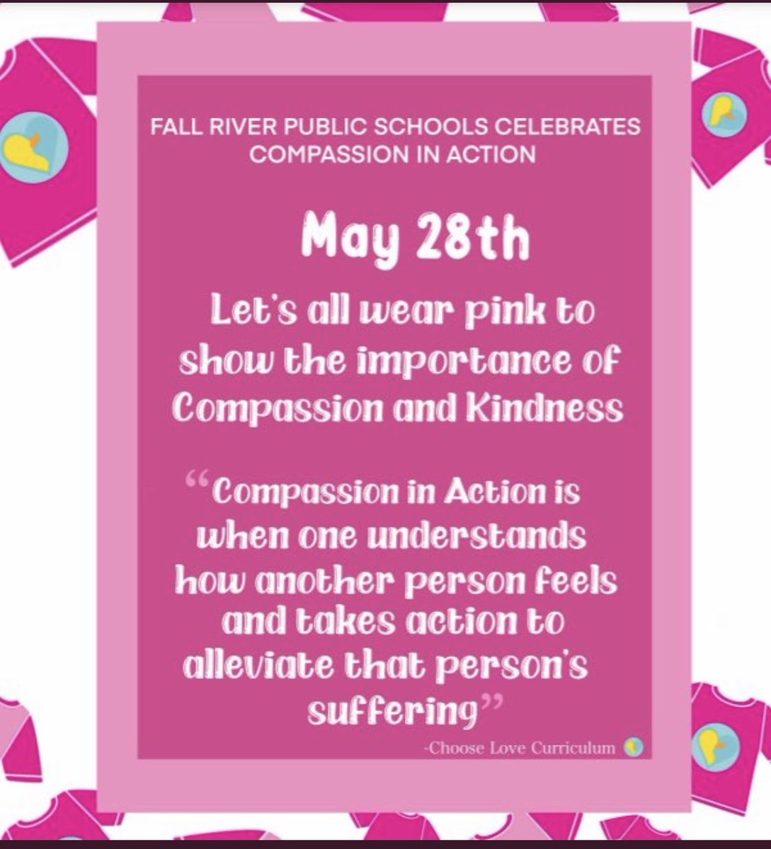 Don’t forget to wear Pink tomorrow for our District Wide Compassion Celebration 💗👚#compassion #unity