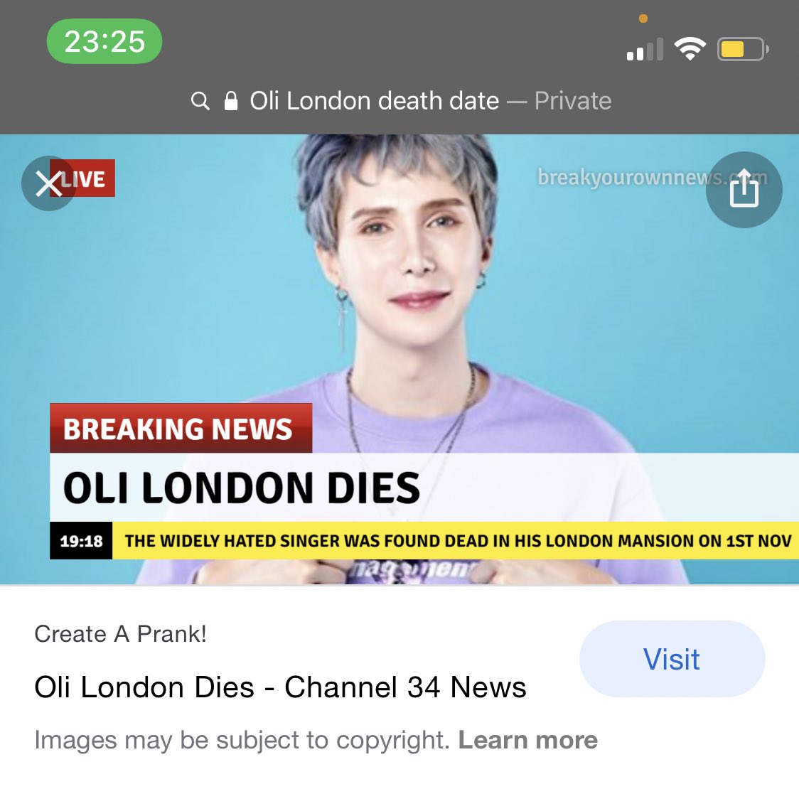 Oli london death