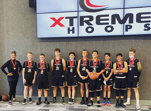 In our last tournament of the Spring '21 season, we played some tough comp in 9th grade D1 &amp; came out VICTORIOUS! 2-0, scoring 118 points w/ strong free throw shooting, and a stellar performance from our "elite" 4, Will Breall #born2ball #blessed2ball #bornready #champs 🏆🏆🏆