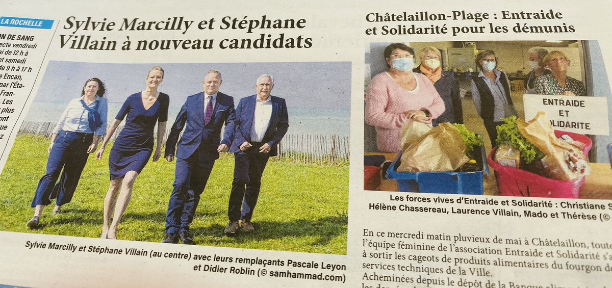 Villain Stephane Chatelaillon Plage C Est Drole De Se Retrouver Dans L Hebdo A Cote De Sa Petite Femme Laurence J En Profite Au Passage Pour Remercier La Dynamique