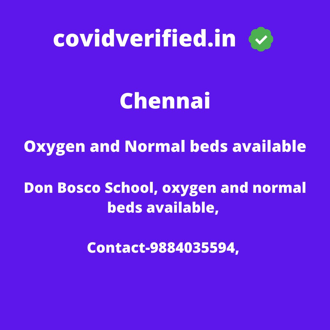 coverif_in's tweet photo. ✅Verified
Chennai
#oxygenbed and #NormalBeds available
Contact- 9884035594
#Chennai #BedsAvailability #Verified https://t.co/uOQ8okSuGD