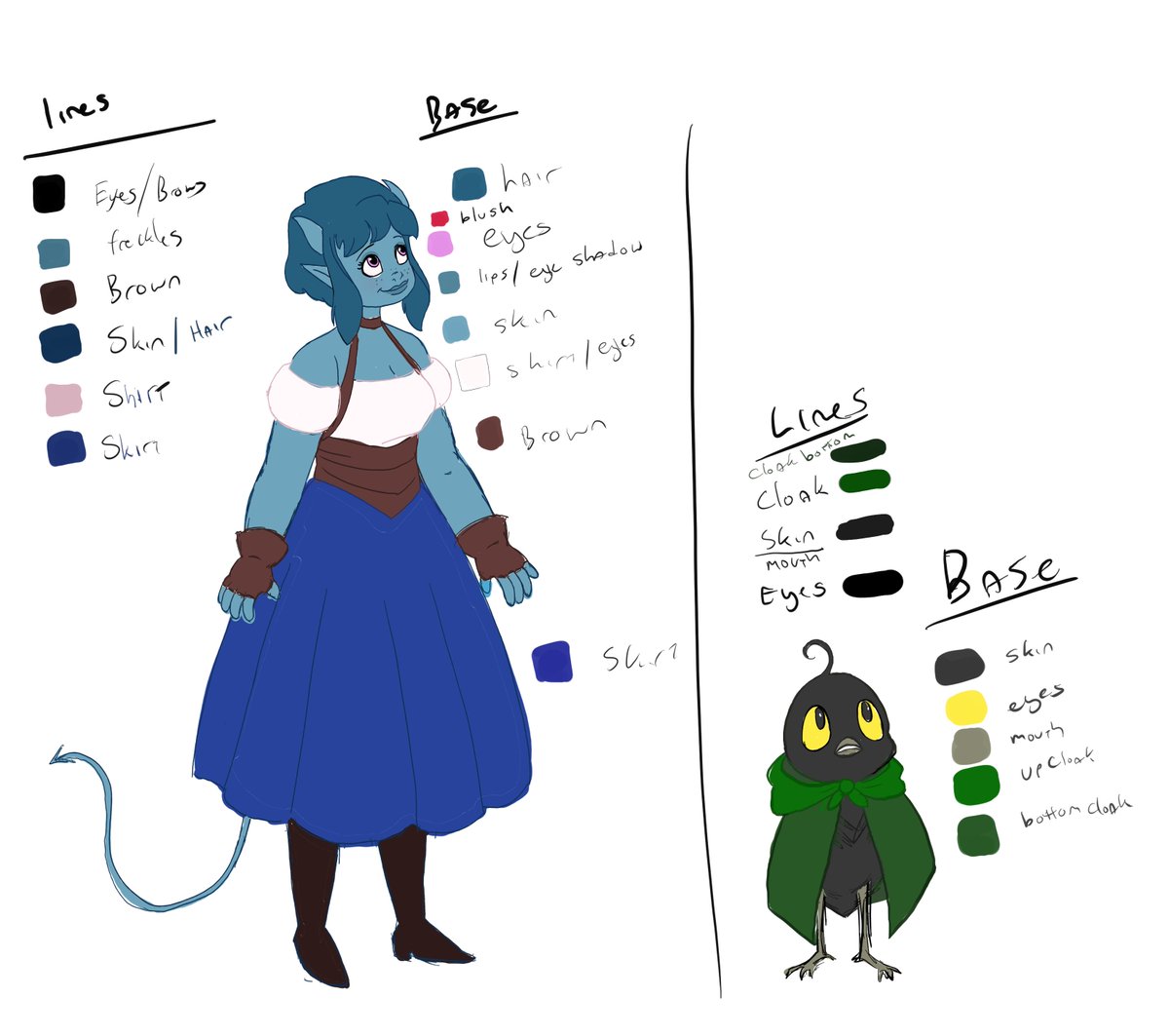 Don't think I ever posted my full design sheets for Kiri and Jester, but here they are!
#CriticalRoleArt