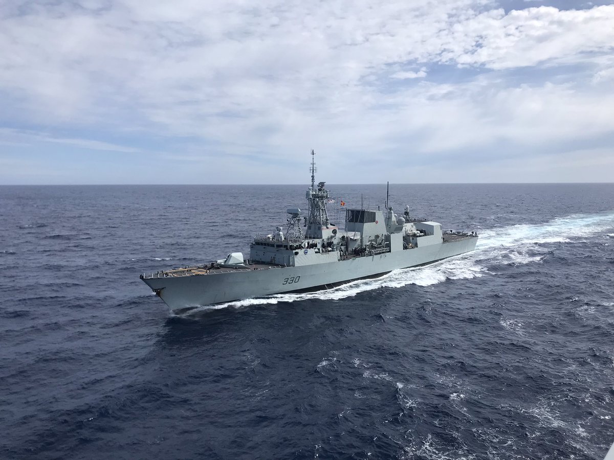 RFATidespring's tweet photo. A perfect sunset ending to a busy day supporting @NATO_MARCOM @COM_SNMG1 five ships replenished. #Patrickthepea enjoyed it immensely and then watched the sunset (one of lifeβs certainties) with the Captain. @RFAHeadquarters https://t.co/VfBWuRpkYO