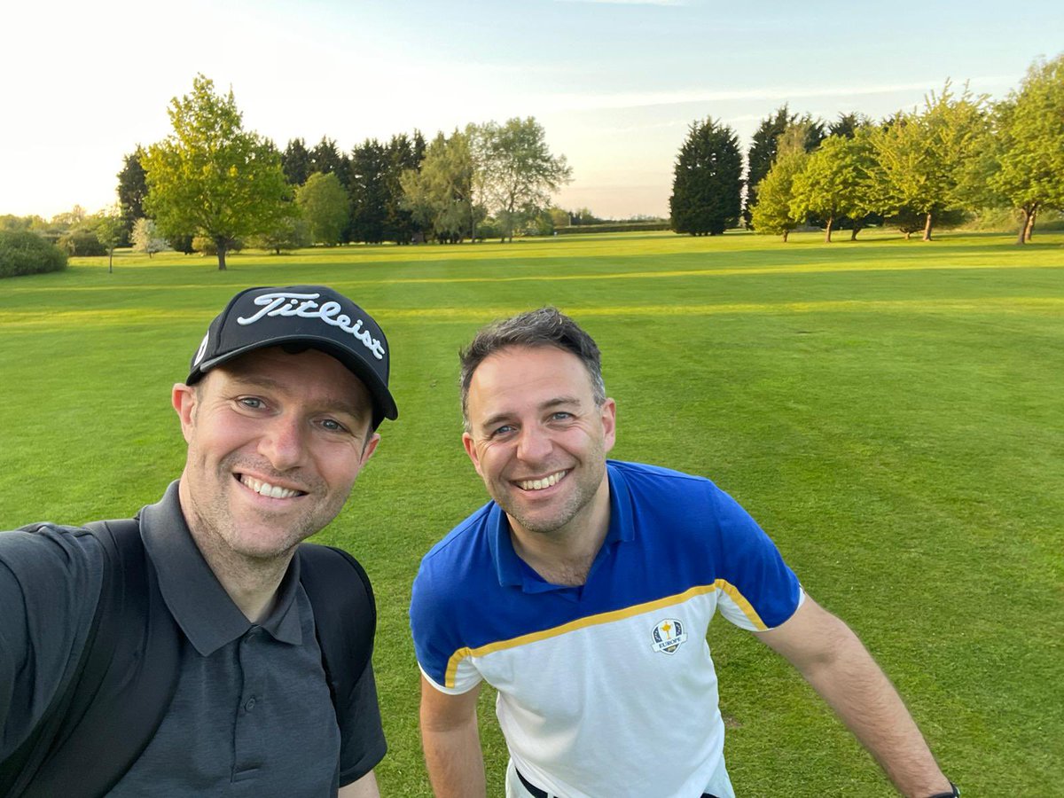 Best weather evening of 2021 so far, hands down. Spending it on the course with legend <a href="/kenf81/">Kenneth Foreman</a> tops it off 👌#golf #downtime #Summer2021