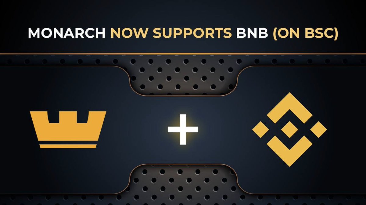 MonarchWallet's tweet photo. Monarch Wallet Update!!
Binance Coin (BNB) on the Binance Smart Chain (BSC) is now supported on the Monarch Wallet!
This is the first of many BSC tokens that will soon be supported within the Monarch Wallet!
#MonarchWallet #Bitcoin #binancesmartchain #binance #BNB https://t.co/t21WsFzB0E