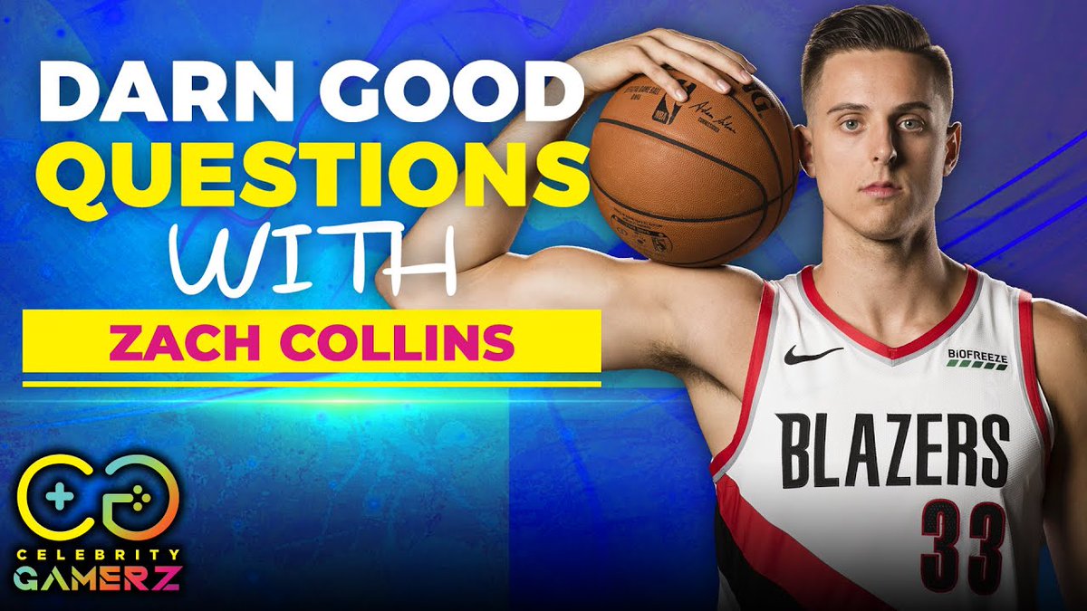 CelebGamerZ's tweet photo. Watch the Celebrity GamerZ interview with NBA Portland Trail Blazers Zach Collins. Zach discusses LeBron James, his injury recovery, differences between college basketball and NBA, hardest thing about being an NBA player, favorite NBA story, and more. https://t.co/dYQXGxOUgL https://t.co/9CtDKX4Sfc