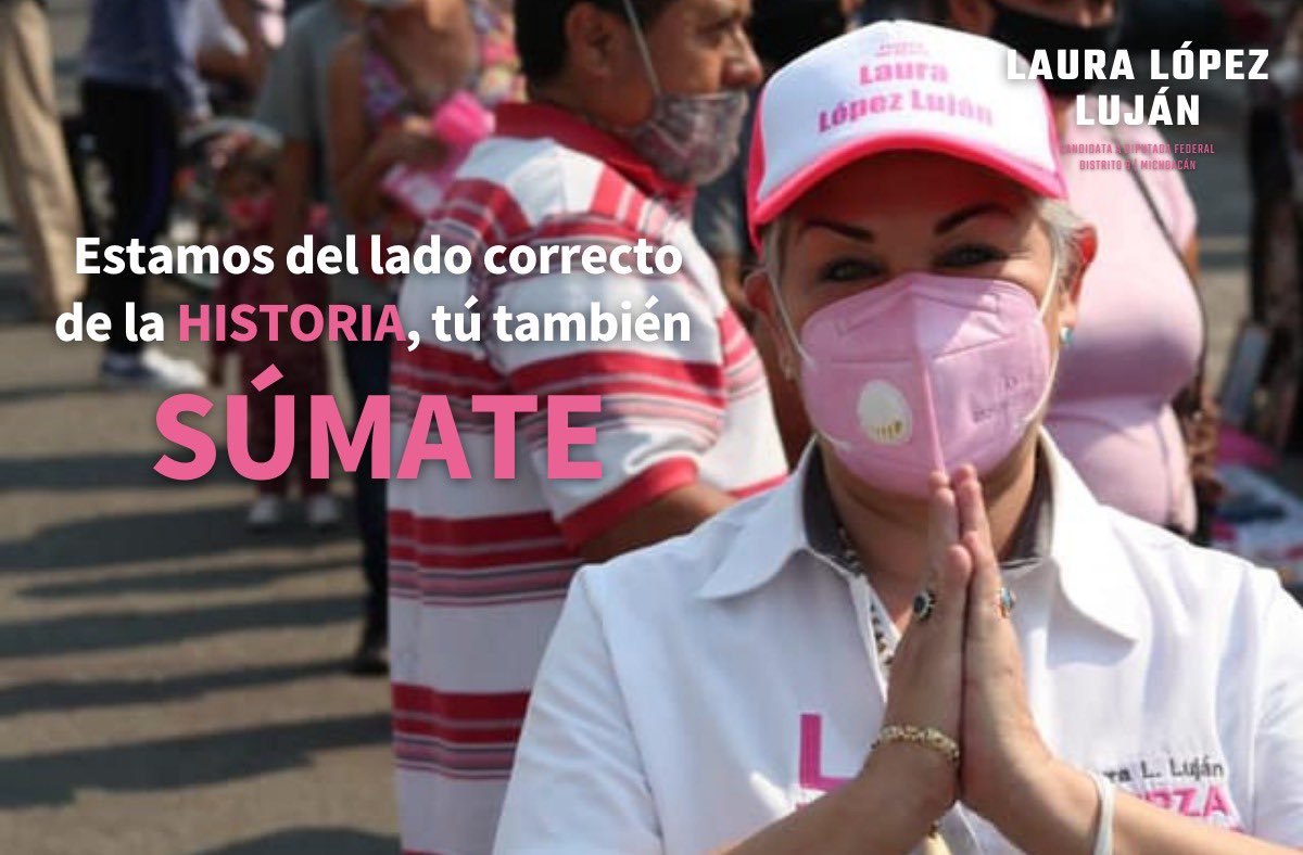 LauraLopezFXM's tweet photo. ¡súmate! Al equipo ganador 

#FuerzaLaura #DeCorazónA💗 #FuerzaRosa #FuerzaMichoacán #FuerzaUruapan #FuerzaXMéxico
#VotaRosa https://t.co/XjNXVxMZE6