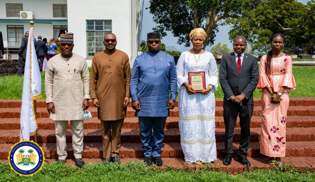 julius_maadabio's tweet photo. Congratulations @FirstLadyBio, #SierraLeone is very proud of this continental recognition of your selfless and committed leadership. Your extensive work throughout #SierraLeone with “Hands Off Our Girls.”  has positively changed and inspired millions of young girls. https://t.co/pf5sx8Zq4F