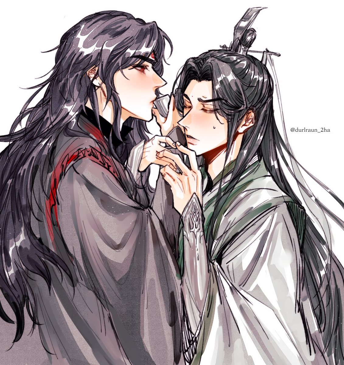 durlraun_'s tweet photo. #人渣反派自救系统 #svsss #��사반파자구계통 

연교로 그린 빙추 러브샷~~

청추는 지금 자신이 본래 세상에서 술마실때나 하던 걸 제자랑 하고 있어서 현타오는중 https://t.co/ID6xN6ljo2