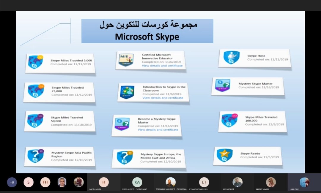 LailaTaik's tweet image. #القانون_الاطار_51_17
#المشروع_14
Our 2nd Webinar:Communicative skill using Microsoft Tools :Skype in the Classroom and Ms Global Learning Connection. 
@ilhamlaaziz @taalimtice @MarocEducation @OfkirKarim #GlobalLearningConnection @MicrosoftEDU @Skype