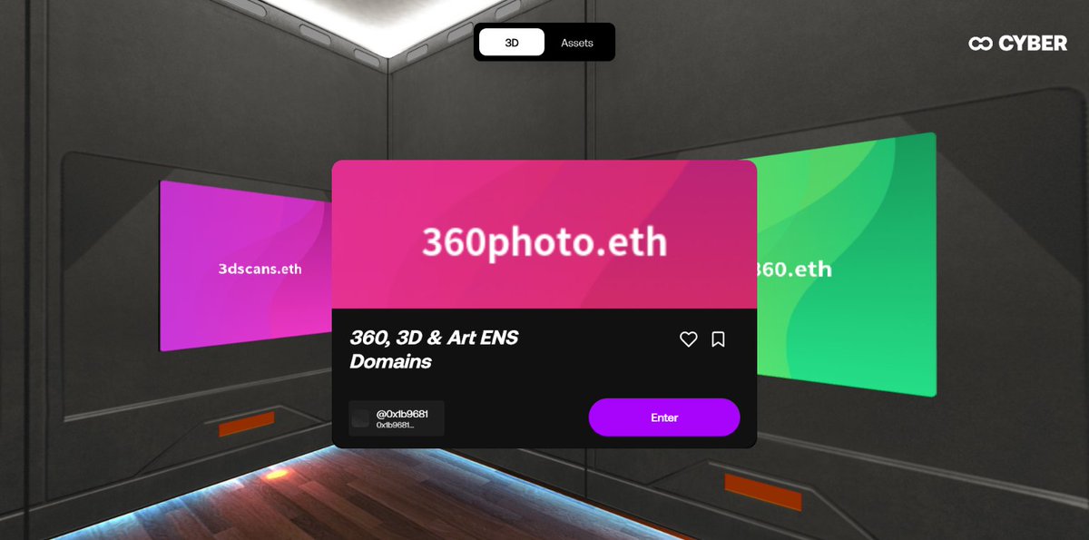 3hundert60's tweet photo. Get your #ENS #domain name (#eth #domains) on @opensea for #360VR, #3D and #ArtGallery #projects via our @oncyber_io #NFT #gallery: https://t.co/RB2mf4n9b1

#360photo #3d360 #3dscans #projections #fineartgallery #ethereum #tld #dnssec #wallet #reverserecord #collectibles #collect https://t.co/6w5GNCE0Br