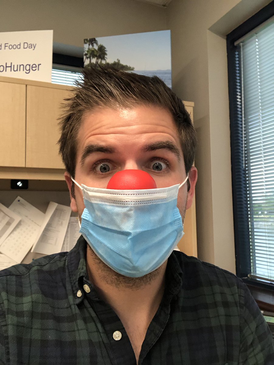 dmay440's tweet photo. When kids eat nutritious meals every day, they feel better, do better in school and have fewer behavioral problems. Join the @STLFoodbank for  @RedNoseDayUSA to help alleviate childhood poverty and hunger. 

📸 from 2020 b/c I forgot my red nose in the office https://t.co/QDqIOJWdRy
