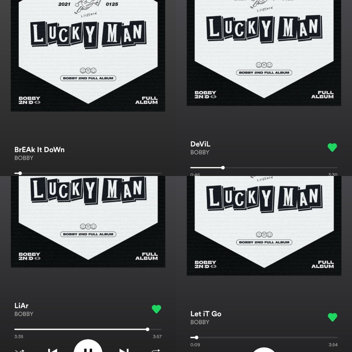 RanikaBobby's tweet photo. My last night streaming for Bobby from Spotify all his song is masterpiece and i can feel mixed feelings in his songs from LOVE and FALL until LUCKYMAN all his songs is my refreshing... 😍
#BOBBY #바비 #バビ
#LUCKYMAN #U_MAD
#loveandfall @bobbyranika 🍀 https://t.co/ql3B9EfSlc