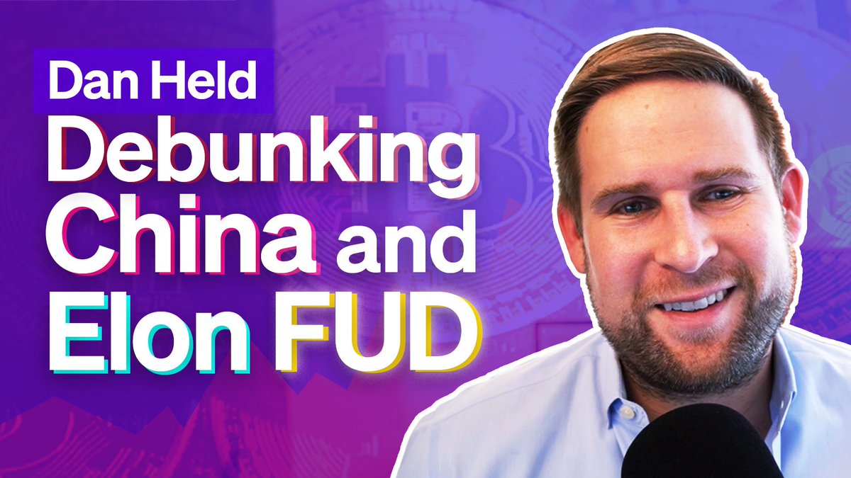 JasonYanowitz's tweet photo. The episode that ends the FUD.

1 hour with @danheld where he addressed concerns about:

– China
– Mining 
– Energy use
– Elon Musk
– Central Banks 

Share with your friends who are concerned about Bitcoin.

https://t.co/UEw2rsLZhV https://t.co/12ppgCAcgr