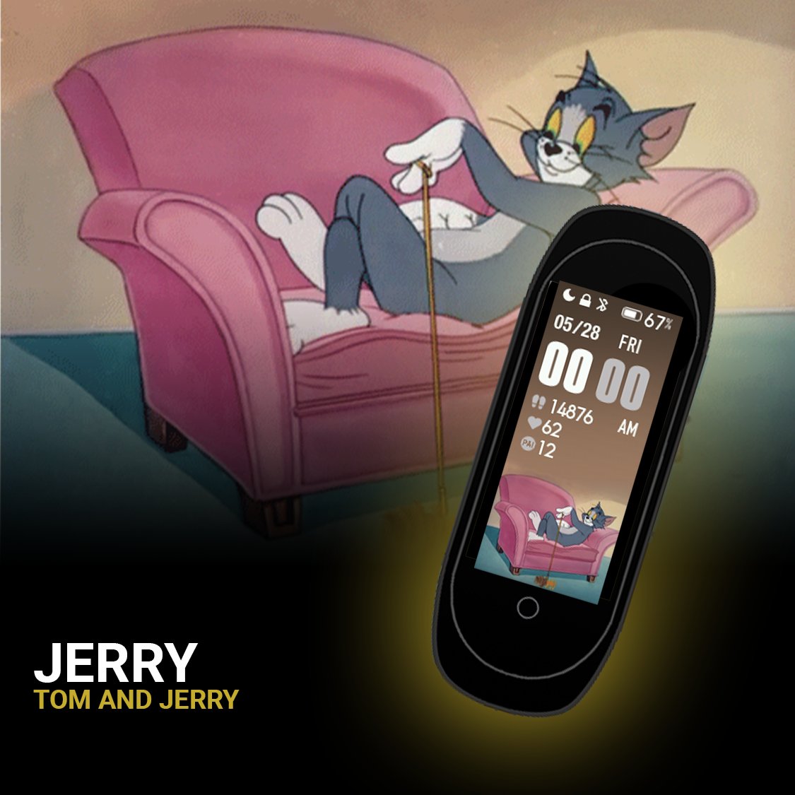 Miband5aFaces's tweet photo. New #watchface for #miband5 about #Jerry of #TomandJerry make sure you download it on our app https://t.co/p98tCQqcly https://t.co/mHQVB9CpGb