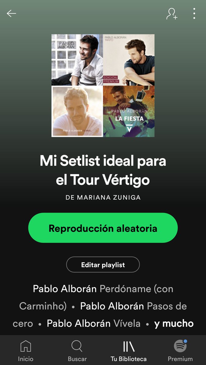 marianaza3's tweet photo. Amo toda la música de @pabloalboran , pero este fue mi #SetlistTourVertigo 💓🙌 @warnermusicmex @SpotifyMexico https://t.co/GHbRWp8gRZ