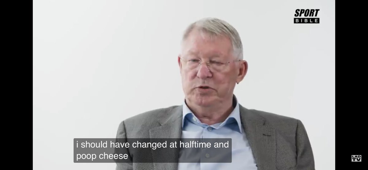 JamieVII's tweet photo. Some great insights from @ladbible @sportbible into the career of Sir Alex Ferguson. A particular highlight is this retrospective view on how he could have won the 2009 UCL final. #goodsubtitles https://t.co/Mhyy1jgBlx