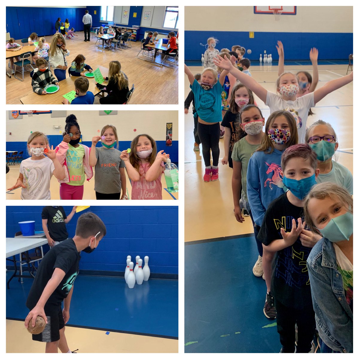 bcsmason's tweet photo. We finished Nim’s Island last night and wrapped up an awesome month of reading with Part 1 of our “Nim’s Island Literacy Station Celebration” in school today!! Have you ever bowled with coconuts before?! SO MUCH FUN!! 🥥🌴📚 #osob #brunswickpride https://t.co/qWwvxwHDQ9