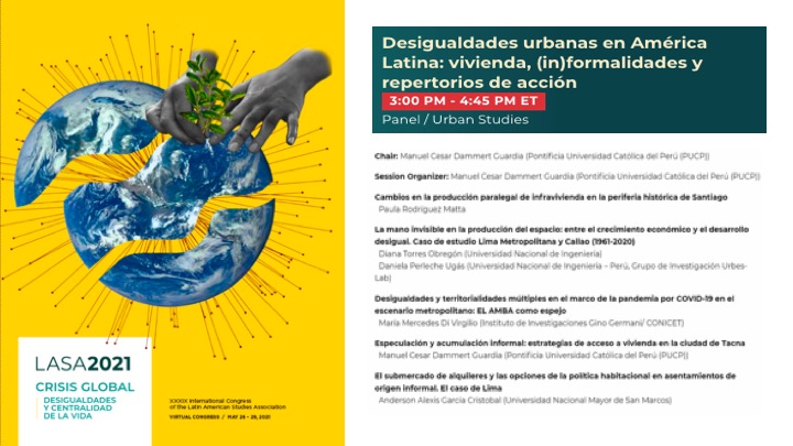 UrbesLab's tweet photo. #LASA2021
Nuestras investigadoras @DanPerleche  y @DianaTobre  participarán en la mesa de #LASACONGRESS: Desigualdades urbanas en América Latina: vivienda, (in)formalidades y repertorios de acción.

📆 Sábado 2:00 - 3:45pm
👉 Más información: https://t.co/VDNXCnYdFU https://t.co/TSnfl56OED