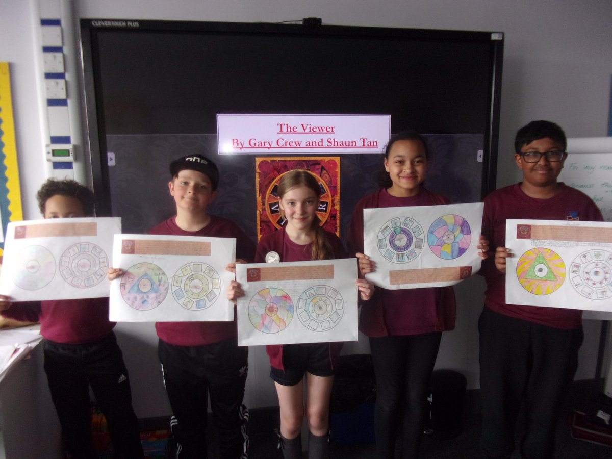 ElthamCE's tweet photo. Year 6 really got into close study of "The Viewer", by Gary Crewe and Shaun Tan. It inspired some excellent '2020' page ideas for a possible reprint of the book?
#ReadingFestivalEltham #TheViewer https://t.co/eoD92sLGrL
