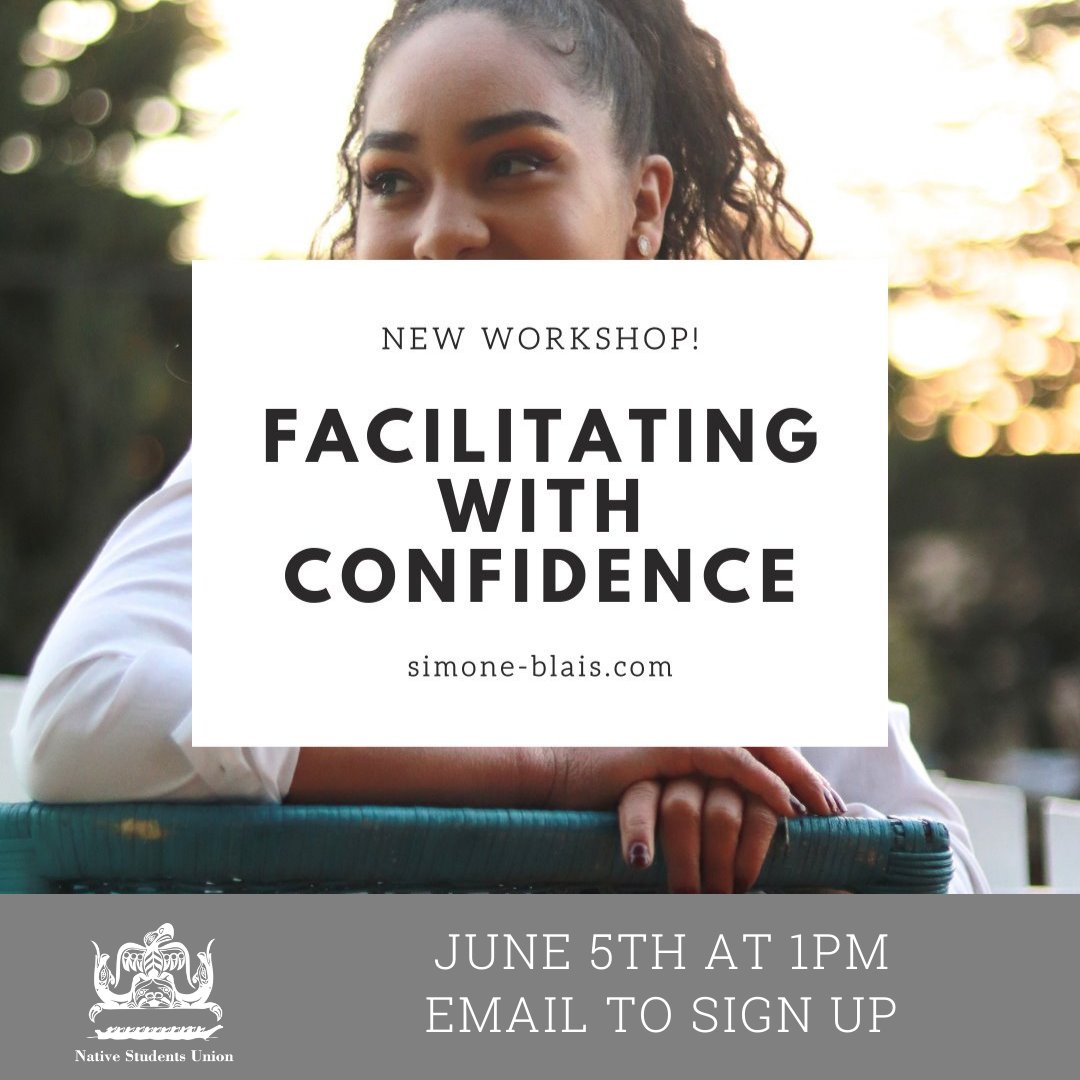 UVICNSU's tweet photo. Workshop Opportunity: Join the NSU in "Facilitating with Confidence." A workshop with Simone Blais, NSU alumni. https://t.co/OcFkTn6O73