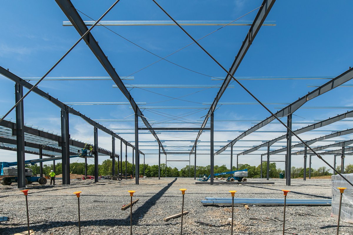 A few weeks ago we showed you the foundation work at this site and now we present you with the steel erection happening at the Wiregrass site in Henrietta! 
This will be an 85,000 sq ft building when complete.
Lots are still available for sale or development. Visit our website.