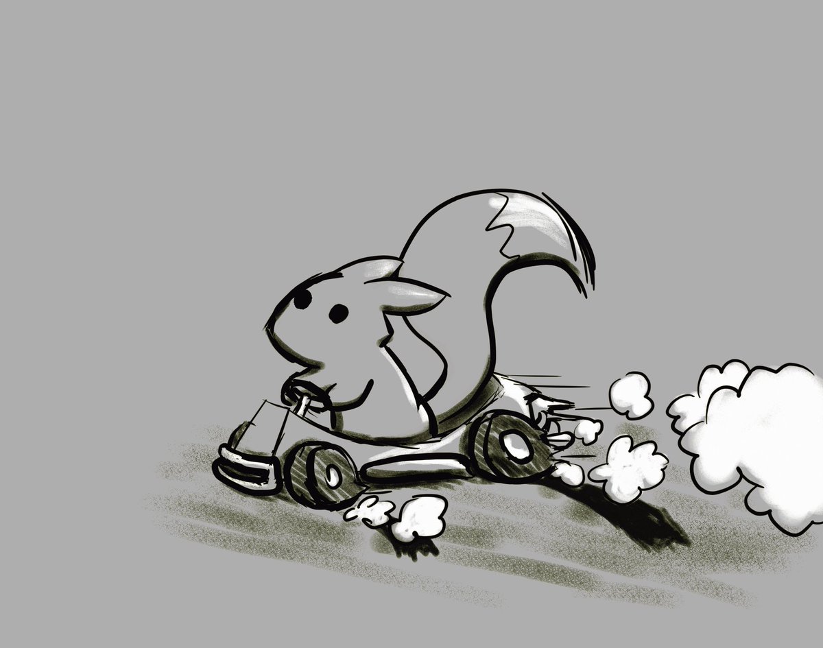DeviceTamerSFW's tweet photo. Another pick from the list of characters I have that I don't draw much: Go Kart Squirrel

I drew this nearly a year ago... perhaps it's time for him to make a reappearance? :O https://t.co/syLqpkRnS0