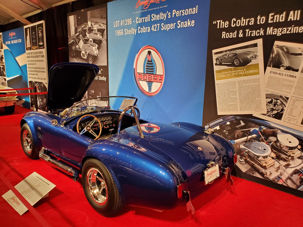 Carroll Shelby's personal 1966 SHELBY COBRA 427 SUPER SNAKE packing dual quads and dual Paxton superchagers sells for $5... youtu.be/DdA5imkP1w8 via <a href="/YouTube/">YouTube</a> 
<a href="/CarrollShelby/">Carroll Shelby</a> <a href="/TeamShelbyClub/">Team Shelby</a> @FordPerformance <a href="/ShelbyFund/">Carroll Shelby Fund</a>