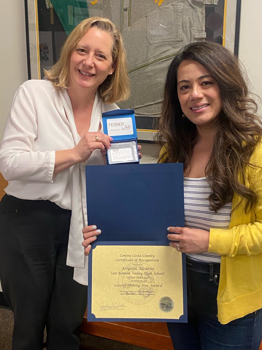 Congratulations to our Shining Star Krystin! She is the heart of San Ramon! ⁦<a href="/SRVEForg/">SRVEF</a>⁩ ⁦<a href="/WERSR/">San Ramon Valley HS</a>⁩
