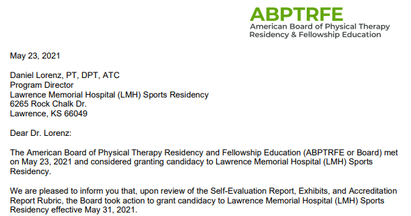 kcrehabguy's tweet image. Got good news today.  Our sports PT residency program application was approved and we can move forward w/ our program!  Excited to get started. Being an wily vet, it&apos;ll be good to share successes and of course the distinguished list of mistakes.  More to come.