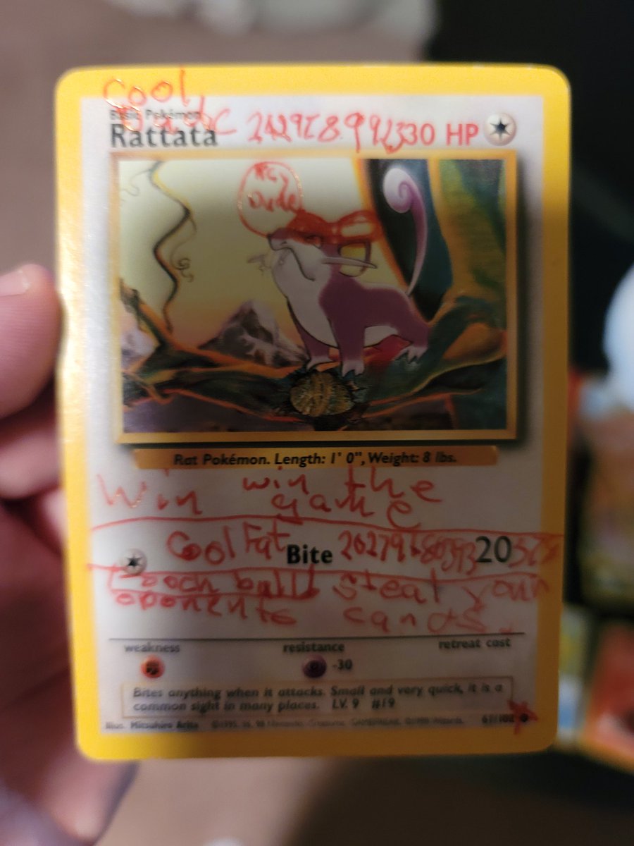 Voyboy's tweet photo. lookin thru my childhood stuff and found some homemade pokemon cards 😂😭 https://t.co/8CVztQzIp5