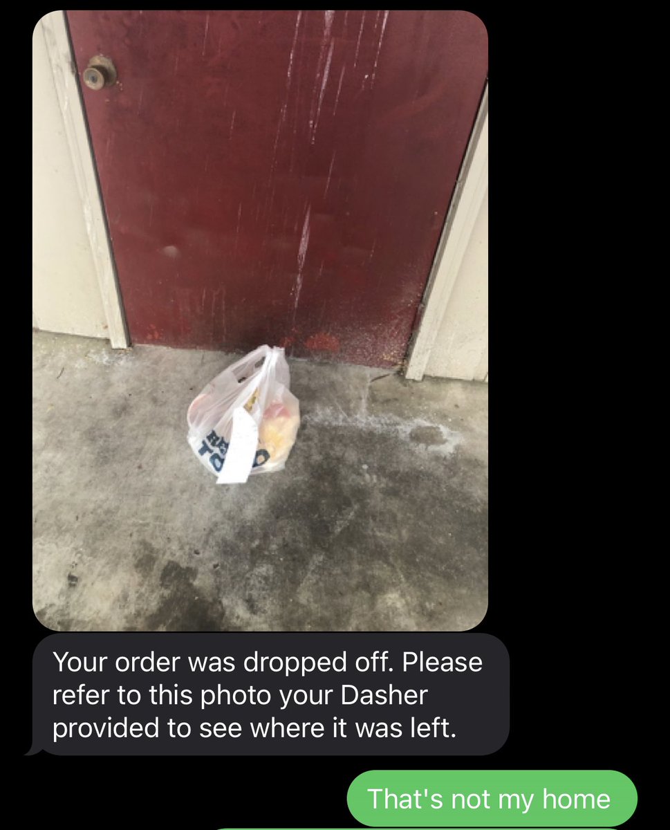 “This time”? <a href="/DoorDash/">DoorDash</a>
No, every time.
Don’t tell me to make sure IM available when your driver never comes to my home or responds to the text.