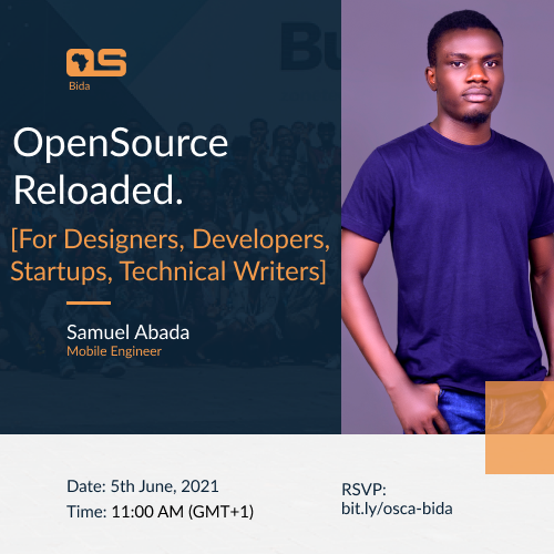 oscabida's tweet photo. Announcing our Third speaker @mastersam_ 
Samuel Abada is a Mobile Engineer who loves creating beautiful and smooth mobile experiences for users. He is a Technical Writer at https://t.co/fKLVLXnGEA. He also loves contributing to open source and building communities. @oscafrica https://t.co/KLEjj7rLUo