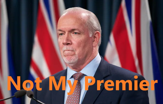 RonaldNHughes's tweet photo. Here he is, the disgusting, ignorant, arrogant clown who leads the party that has lost its soul and will be wiped off the electoral map in 4 years if there is any justice in the world. #bcndp #NewDeathParty #NotMyNDP #NotMyPremier https://t.co/vqRv0y1Hnn