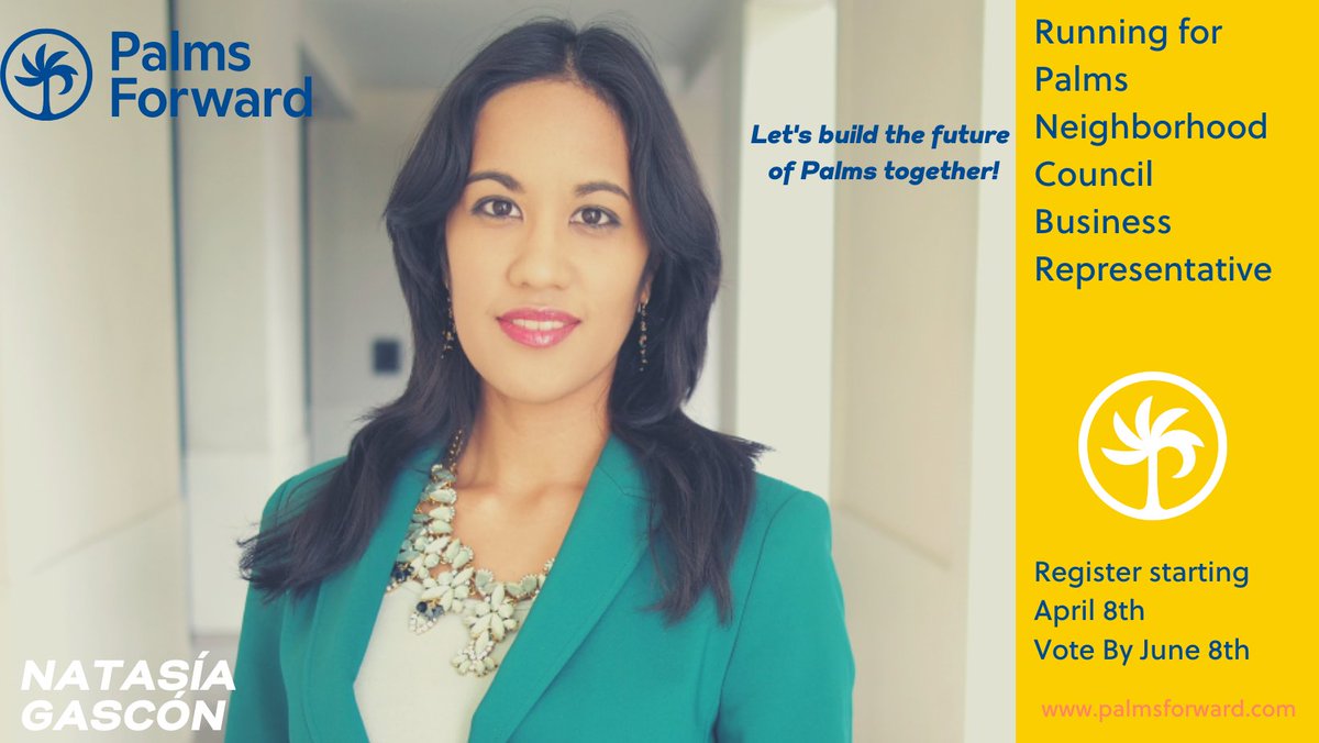 PalmsForward's tweet photo. Meet Natasia, the Palms Forward candidate for Palms NC Business Rep! 
🌴 https://t.co/LzmyrXf346