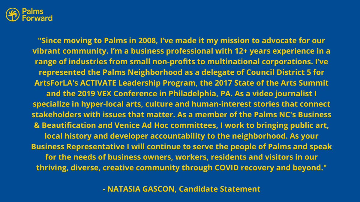 PalmsForward's tweet photo. You can hear more from Natasia on the Palms NC Candidate Forum -
 https://t.co/HamBYA8lfs https://t.co/6j7rgpJYnk