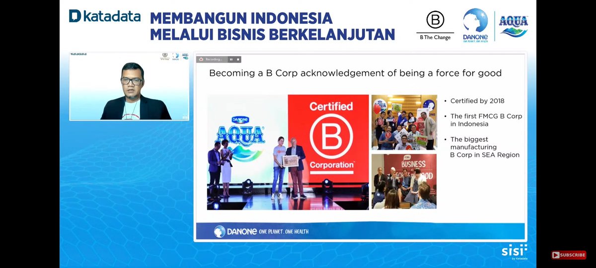 karyanto_wibowo's tweet photo. Dengan bergabung komunitas B Corp, mendorong Danone-AQUA melakukan berbagai inisiatif terkait tata kelola perusahaan, transparansi, keberlanjutan, dan kesejahteraan karyawan. #bthechange #bcorp #BusinessForceForGood https://t.co/giBMHHVMg0