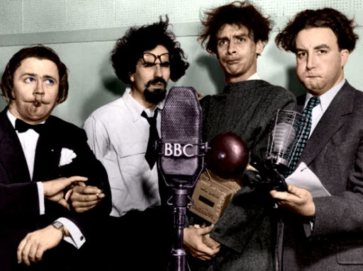 RichardAUsher's tweet photo. Happy 70th Birthday to #TheGoonShow! A big milestone with the anniversary of the first episode of 'Crazy People' on 28th May 1951. #MichaelBentine #SpikeMilligan #PeterSellers #HarrySecombe #LarryStephens #RayEllington #MaxGeldray #WallaceGreenslade #AndrewTimothy https://t.co/S9ahMETpNN