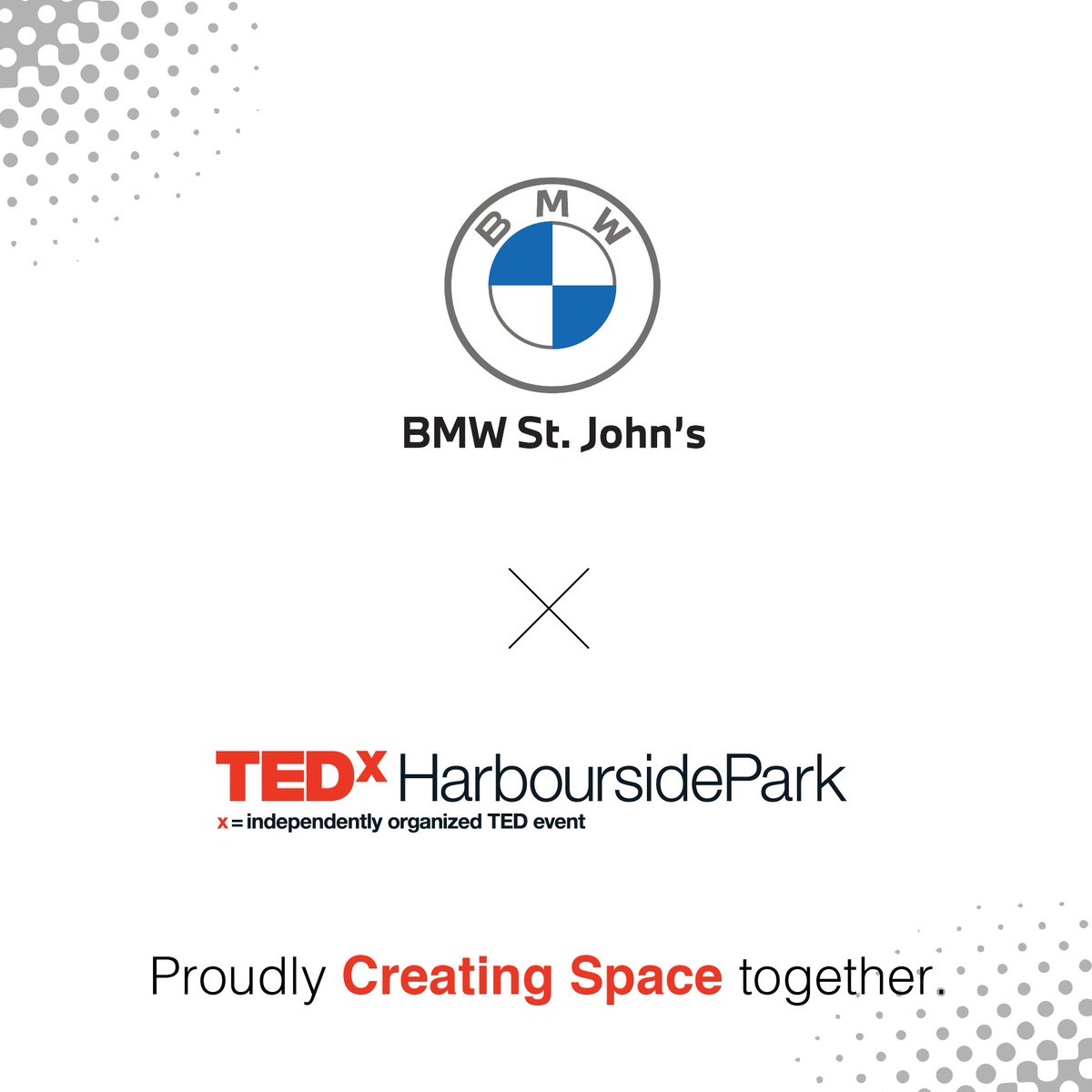 TEDxHarbourside's tweet photo. We're thrilled to introduce you to one of our sponsors, BMW St. John’s. 

Catch our show Saturday May 29 via Live Stream: Live from Your Space OR Live at Your Alt Hotel Room.

Buy your tickets here: https://t.co/2bc8HPqrrS https://t.co/P54uw4TfHZ