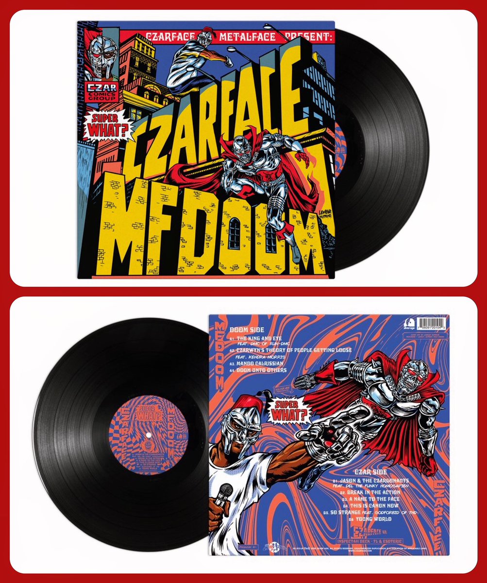 PopMusicTO's tweet photo. Czarface meets Metalface (again)!
The duo teamed up last year for the new album ‘Super What?’, which sees it’s vinyl debut tomorrow!
https://t.co/OVIeoSANvz
#MFDOOM #Czarface #SuperWhat #NewMusicFriday https://t.co/jtvR3m3yjt