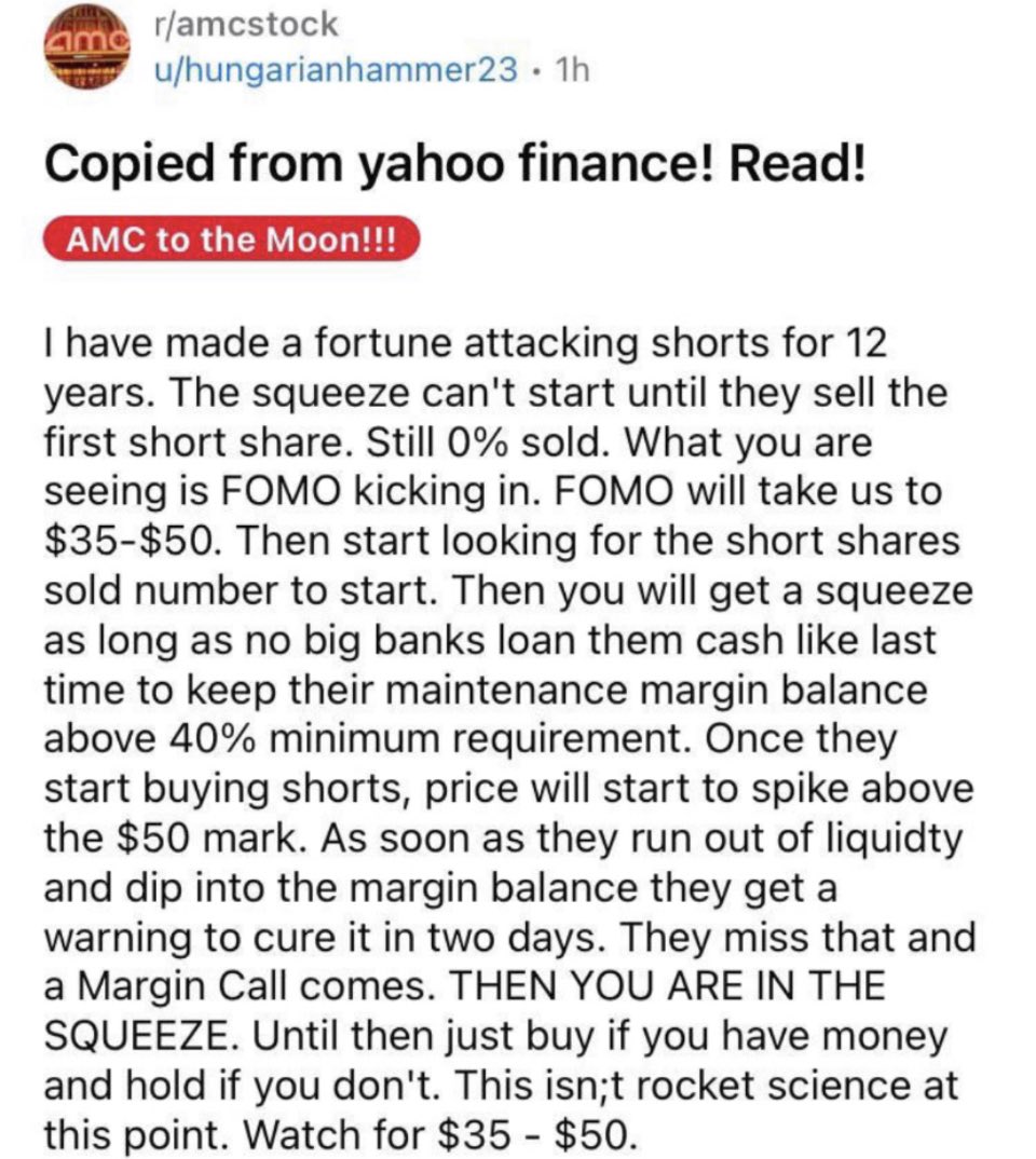 chief420247's tweet photo. Sounds like a plan! 🙌🏼💎💎🙌🏼#AMCSTRONG #AMCSqueeze #AMC $AMC #AMC100K #AMCARMY #AMCFORLIFE #AMCPARTY #AMCAPES https://t.co/0QLHLPTrJA
