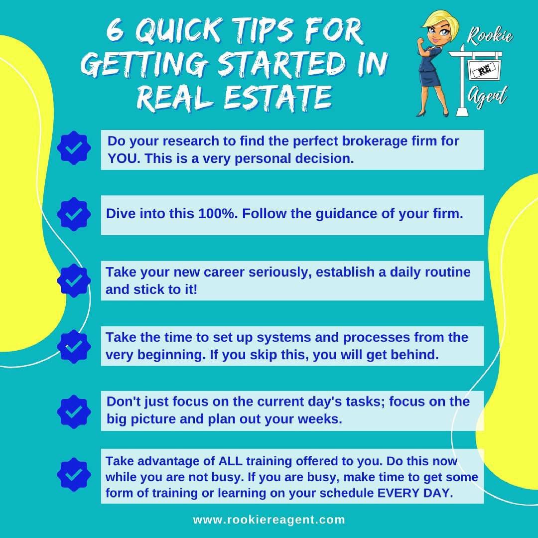 RookieRe's tweet photo. A few quick tips for the new #realestate agents out there! https://t.co/o9jvTILoee