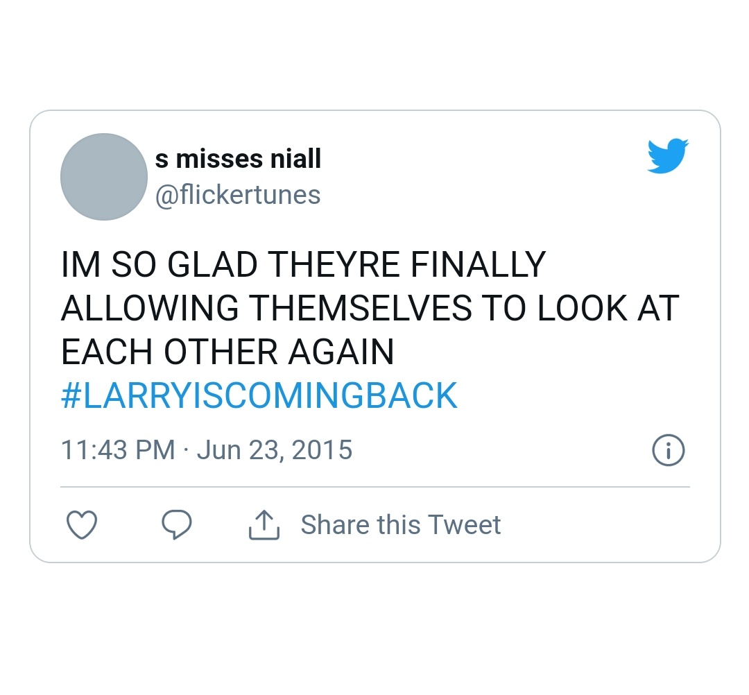 teaandfrozenpea's tweet photo. and the fandom #LARRYISCOMINGBACK https://t.co/aizbKo1VDI