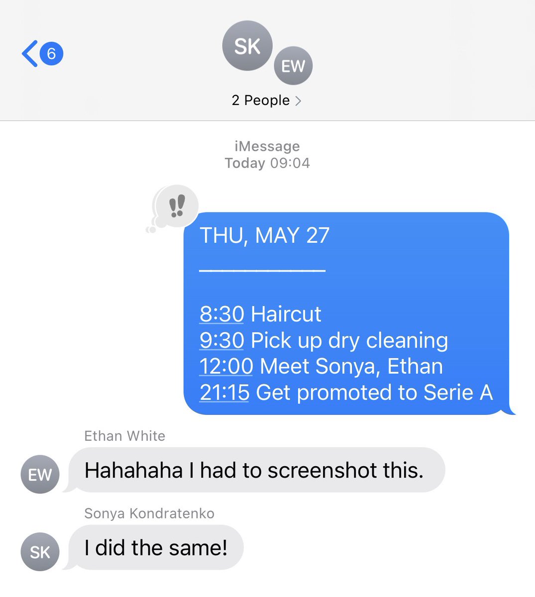 Good day. Missed the dry cleaning though.