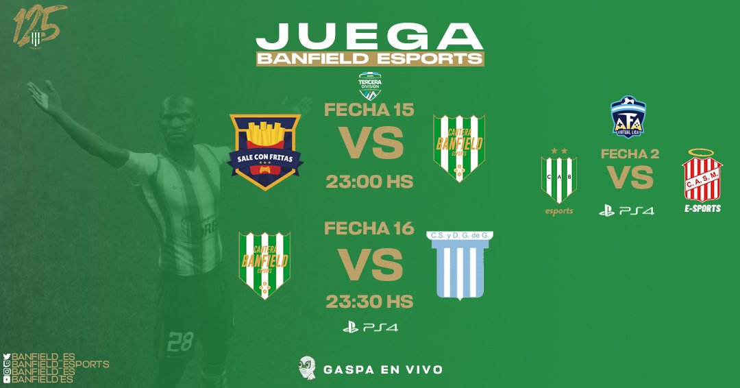 #FIFA21 #PS4 #PES2021

🇳🇬HOY JUEGA BANFIELD🇳🇬

Cantera quiere llegar a la última fecha con chances del reducido y hoy buscará traerse los 6 puntos en IESA.

PES disputa su segunda fecha de la Liga y buscá mantener el nivel del primer partido.

#VamosTaladro