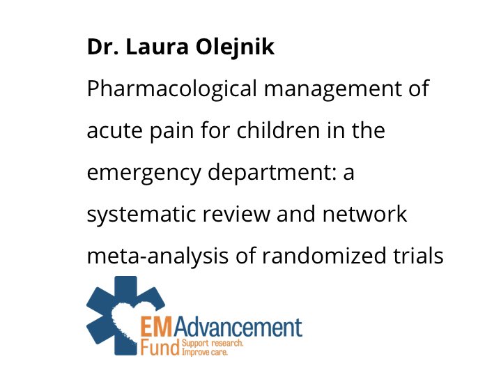 Congrats to <a href="/dr_lojo/">Laura Olejnik</a> one of our stellar PGY2s on receiving a <a href="/CAEP_Docs/">CAEP</a> EM Advancement Fund Grant!! 🎉